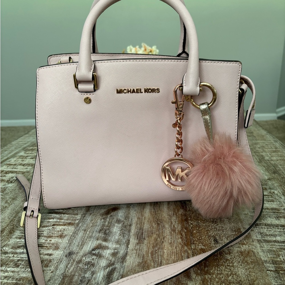 Michael Kors Blush/Pink Satchel with Charms